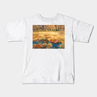 Autumn Landscape with Fox by Bruno Liljefors Kids T-Shirt